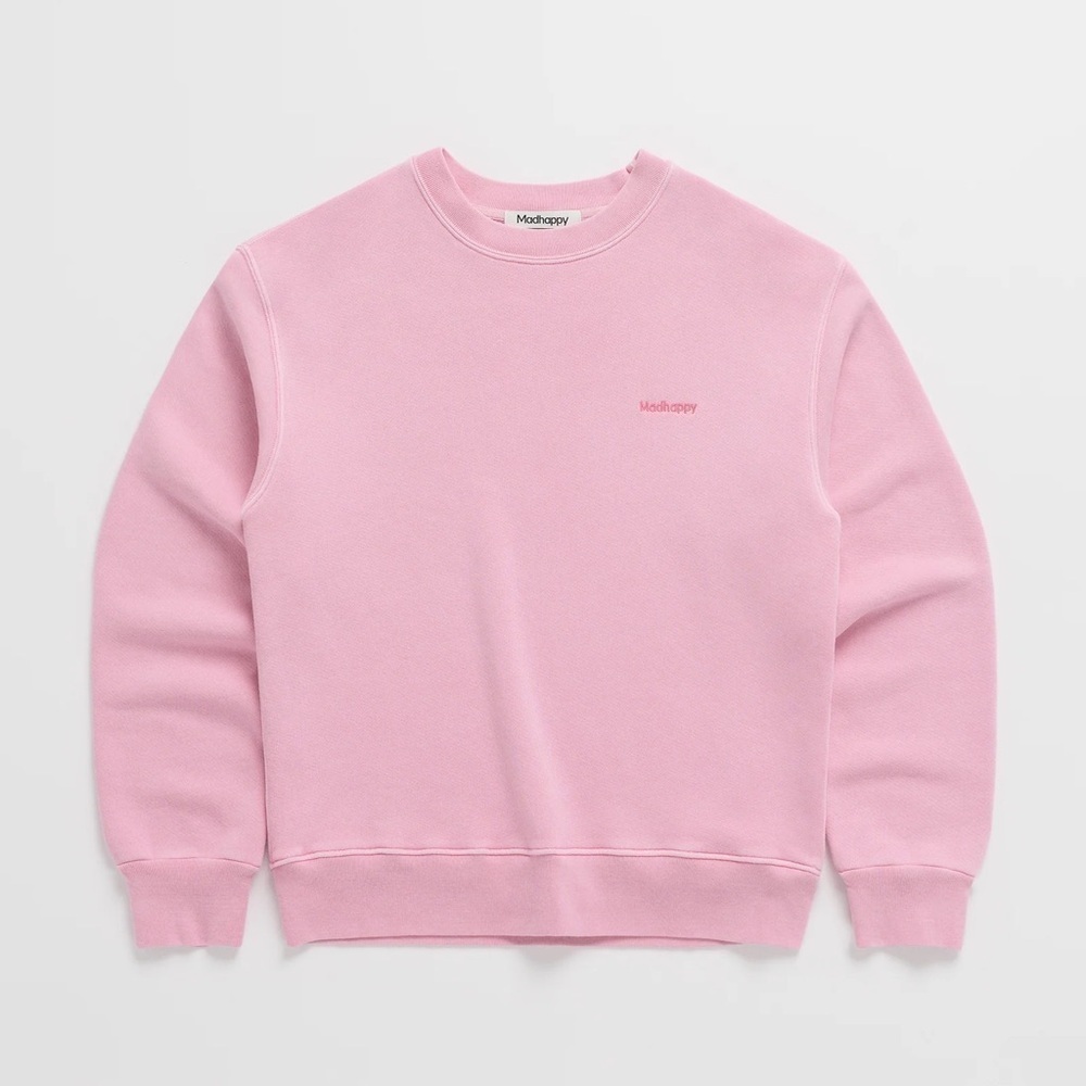 Madhappy Pink Terry Cloth Crewneck Sweater Small